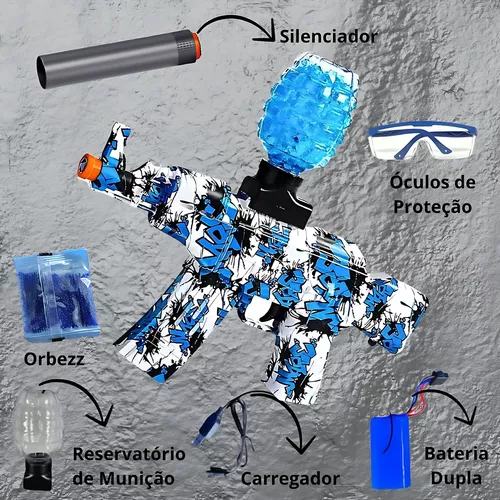 Arminha de Gel ORBISHOT - Metralhadora com Bolinhas de Gel