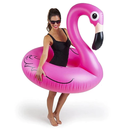 Boia inflável Flamingo Grande de 90 e 120cm Para Piscina, Praia e Festas